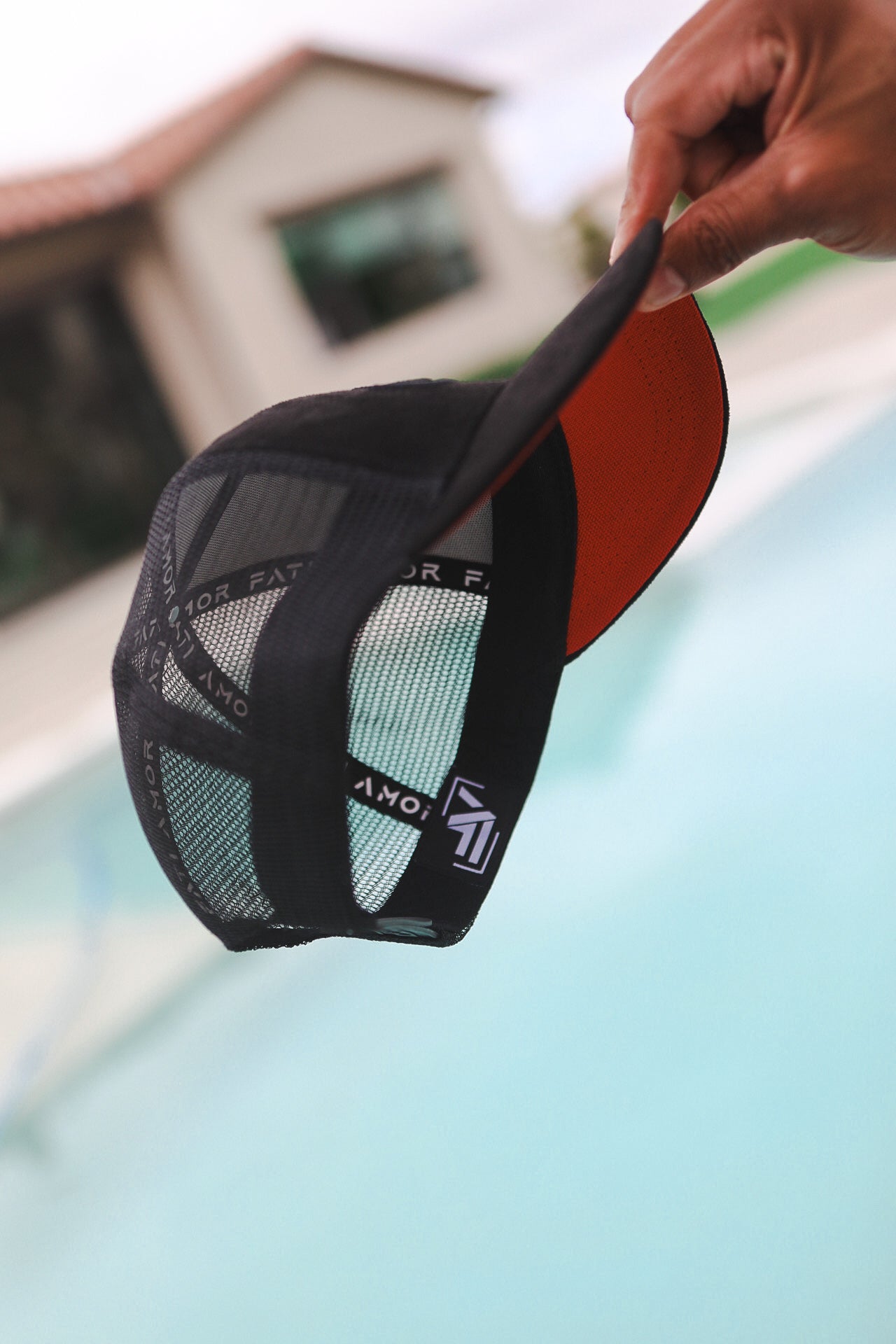 ‘AMOR FATI’ Midnight Monochrome Suede Trucker