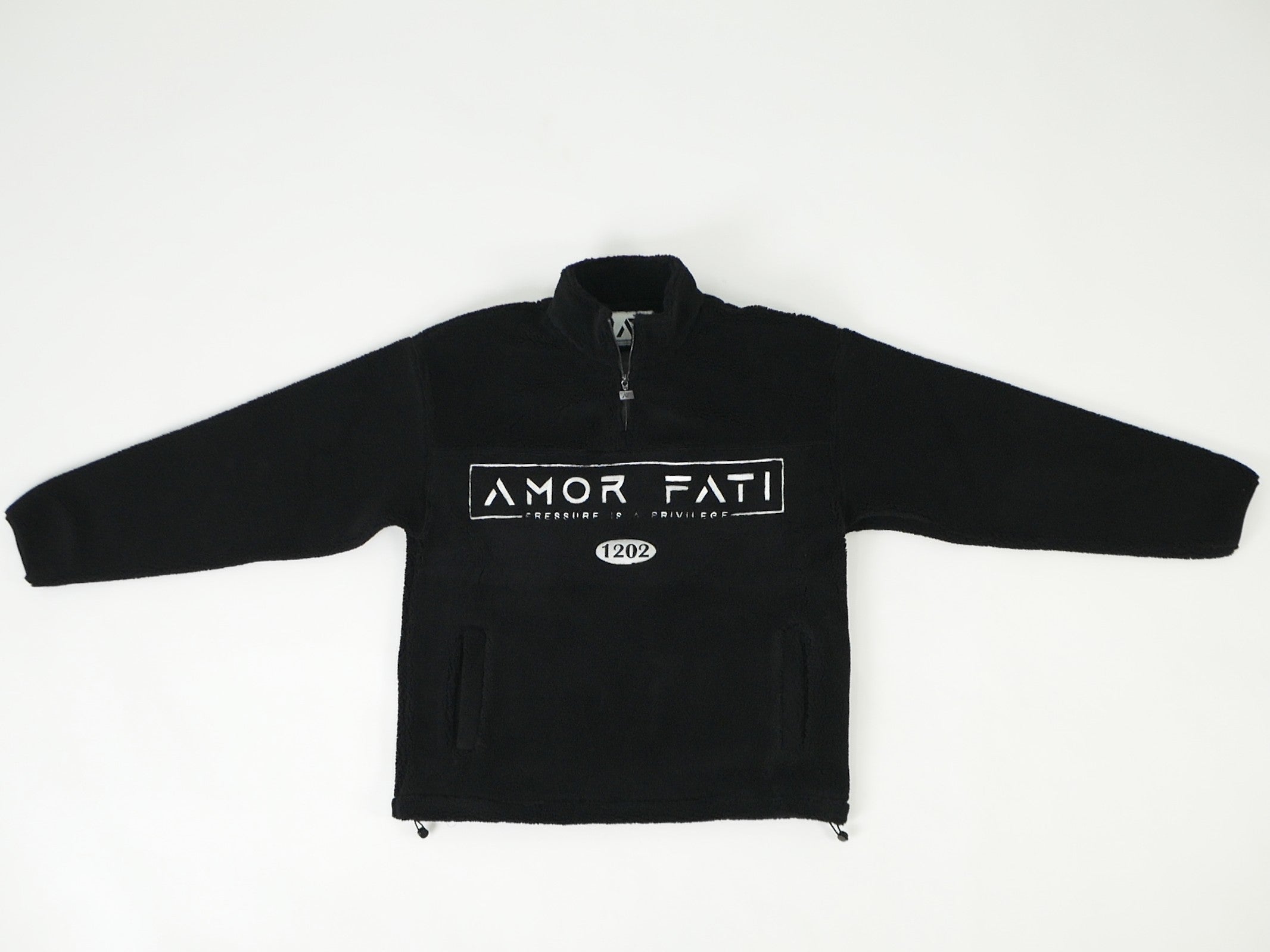 AMOR FATI Sable Black Unisex Quarter Zip